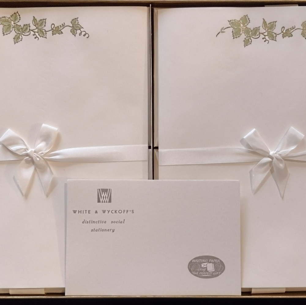 NIB VINTAGE WHITE & WYCKOFF PAPER ENVELOPES 48 PIECE STATIONARY SET NEW